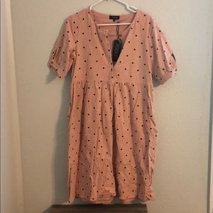 Roolee Pink Polka Dot Dress